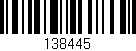 Código de barras (EAN, GTIN, SKU, ISBN): '138445'
