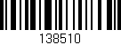 Código de barras (EAN, GTIN, SKU, ISBN): '138510'