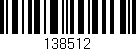 Código de barras (EAN, GTIN, SKU, ISBN): '138512'