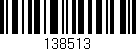 Código de barras (EAN, GTIN, SKU, ISBN): '138513'
