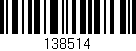 Código de barras (EAN, GTIN, SKU, ISBN): '138514'