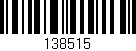 Código de barras (EAN, GTIN, SKU, ISBN): '138515'