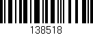 Código de barras (EAN, GTIN, SKU, ISBN): '138518'