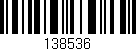 Código de barras (EAN, GTIN, SKU, ISBN): '138536'
