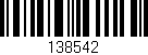 Código de barras (EAN, GTIN, SKU, ISBN): '138542'