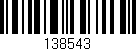 Código de barras (EAN, GTIN, SKU, ISBN): '138543'