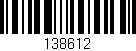 Código de barras (EAN, GTIN, SKU, ISBN): '138612'