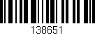 Código de barras (EAN, GTIN, SKU, ISBN): '138651'