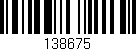 Código de barras (EAN, GTIN, SKU, ISBN): '138675'