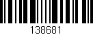 Código de barras (EAN, GTIN, SKU, ISBN): '138681'
