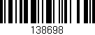 Código de barras (EAN, GTIN, SKU, ISBN): '138698'
