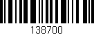Código de barras (EAN, GTIN, SKU, ISBN): '138700'