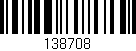 Código de barras (EAN, GTIN, SKU, ISBN): '138708'