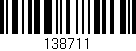 Código de barras (EAN, GTIN, SKU, ISBN): '138711'