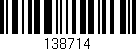 Código de barras (EAN, GTIN, SKU, ISBN): '138714'