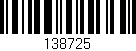 Código de barras (EAN, GTIN, SKU, ISBN): '138725'