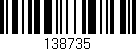 Código de barras (EAN, GTIN, SKU, ISBN): '138735'