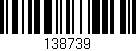 Código de barras (EAN, GTIN, SKU, ISBN): '138739'