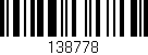 Código de barras (EAN, GTIN, SKU, ISBN): '138778'