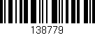 Código de barras (EAN, GTIN, SKU, ISBN): '138779'