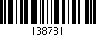 Código de barras (EAN, GTIN, SKU, ISBN): '138781'