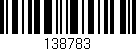Código de barras (EAN, GTIN, SKU, ISBN): '138783'