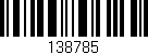 Código de barras (EAN, GTIN, SKU, ISBN): '138785'