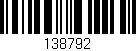 Código de barras (EAN, GTIN, SKU, ISBN): '138792'