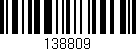 Código de barras (EAN, GTIN, SKU, ISBN): '138809'