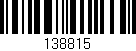 Código de barras (EAN, GTIN, SKU, ISBN): '138815'