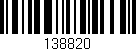 Código de barras (EAN, GTIN, SKU, ISBN): '138820'
