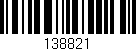 Código de barras (EAN, GTIN, SKU, ISBN): '138821'