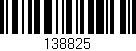 Código de barras (EAN, GTIN, SKU, ISBN): '138825'