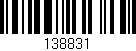 Código de barras (EAN, GTIN, SKU, ISBN): '138831'