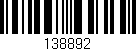 Código de barras (EAN, GTIN, SKU, ISBN): '138892'