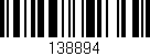 Código de barras (EAN, GTIN, SKU, ISBN): '138894'
