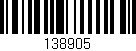 Código de barras (EAN, GTIN, SKU, ISBN): '138905'
