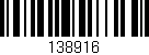 Código de barras (EAN, GTIN, SKU, ISBN): '138916'