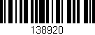 Código de barras (EAN, GTIN, SKU, ISBN): '138920'