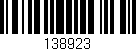 Código de barras (EAN, GTIN, SKU, ISBN): '138923'