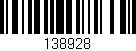 Código de barras (EAN, GTIN, SKU, ISBN): '138928'