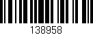 Código de barras (EAN, GTIN, SKU, ISBN): '138958'