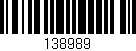 Código de barras (EAN, GTIN, SKU, ISBN): '138989'