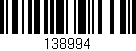 Código de barras (EAN, GTIN, SKU, ISBN): '138994'