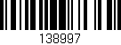 Código de barras (EAN, GTIN, SKU, ISBN): '138997'
