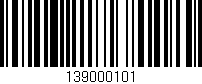 Código de barras (EAN, GTIN, SKU, ISBN): '139000101'