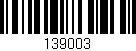 Código de barras (EAN, GTIN, SKU, ISBN): '139003'