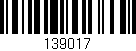 Código de barras (EAN, GTIN, SKU, ISBN): '139017'