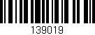 Código de barras (EAN, GTIN, SKU, ISBN): '139019'