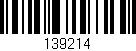 Código de barras (EAN, GTIN, SKU, ISBN): '139214'